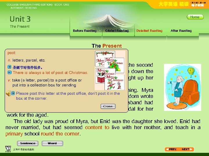 Before Reading Global Reading Detailed Reading After Reading The Present post: It was the