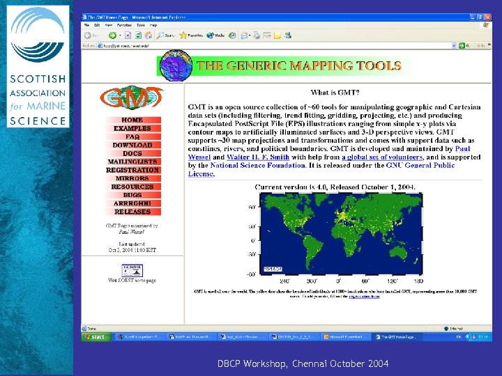 DBCP Workshop, Chennai October 2004 