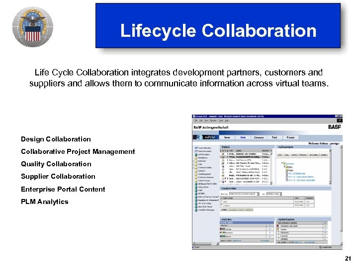 Lifecycle Collaboration Life Cycle Collaboration integrates development partners, customers and suppliers and allows them