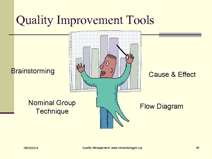 Quality Improvement Tools Brainstorming Nominal Group Technique 16/03/2018 Cause & Effect Flow Diagram Quality