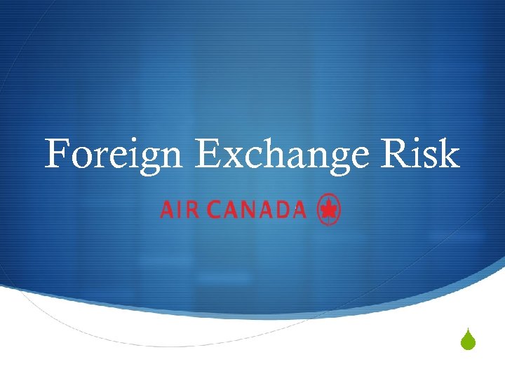 Foreign Exchange Risk S 
