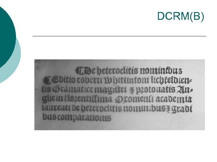DCRM(B) 