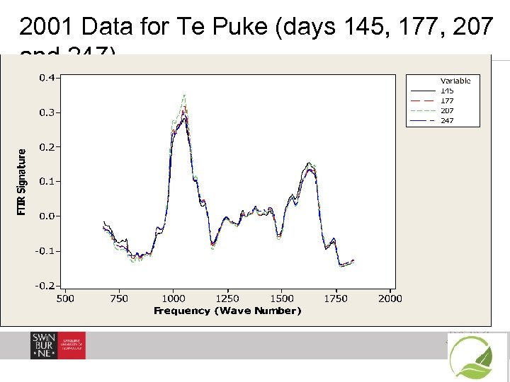 2001 Data for Te Puke (days 145, 177, 207 and 247) 