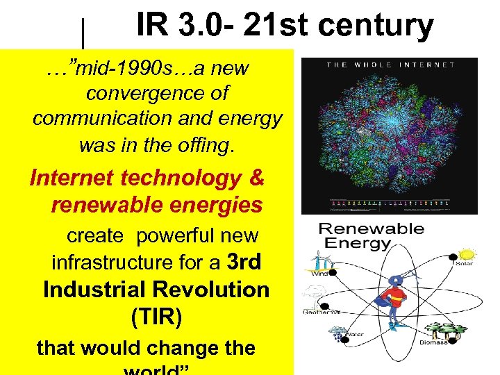 IR 3. 0 - 21 st century …”mid-1990 s…a new convergence of communication and