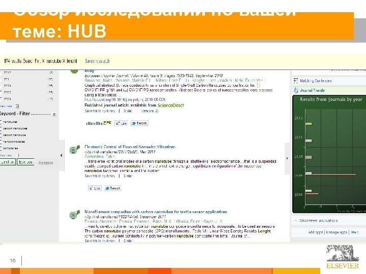Обзор исследований по вашей теме: HUB 16 