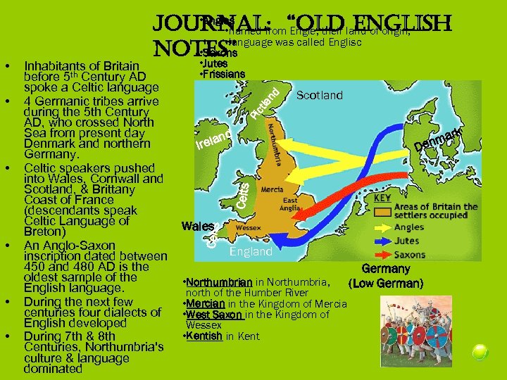  • • Scotland Pi ct lan d • Jutes • Frissians k ar