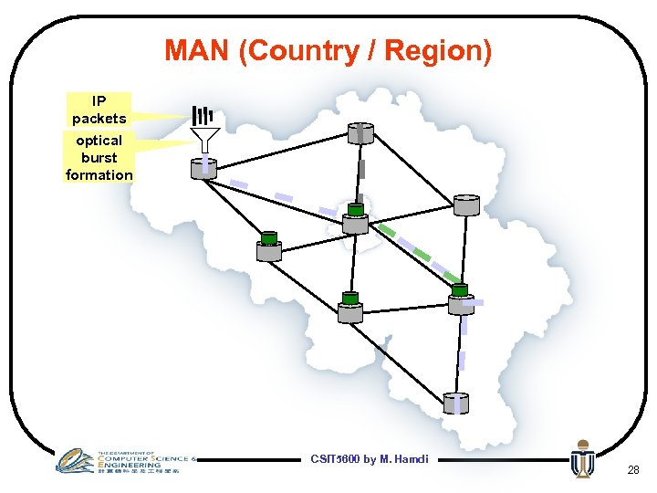 MAN (Country / Region) IP packets optical burst formation CSIT 5600 by M. Hamdi