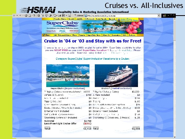 Cruises vs. All-Inclusives 