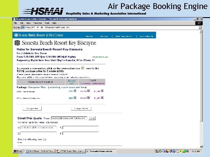 Air Package Booking Engine 