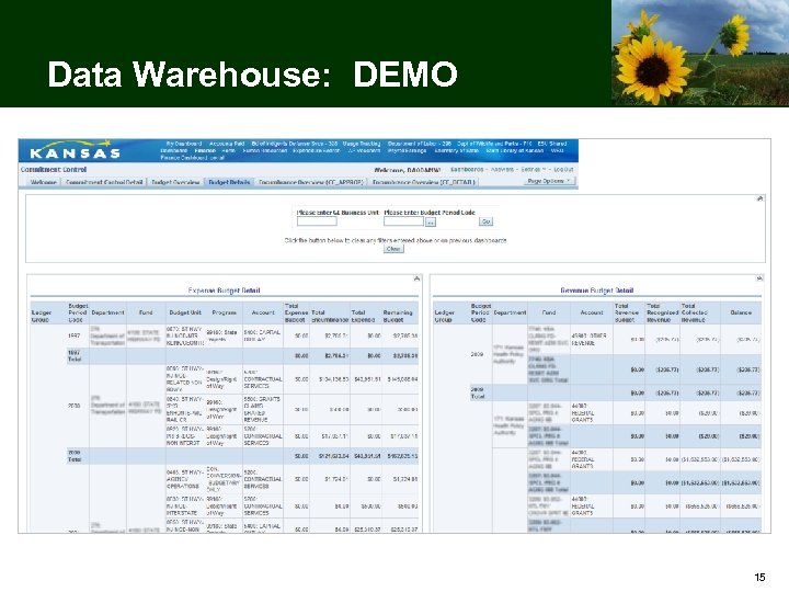 Data Warehouse: DEMO 15 