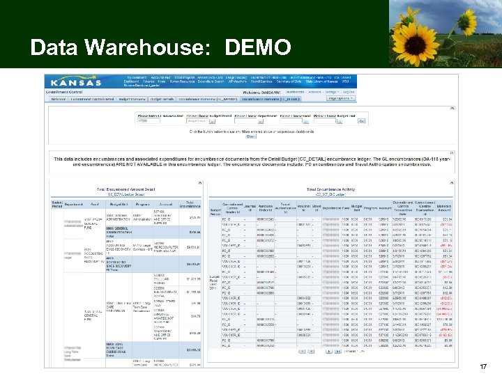 Data Warehouse: DEMO 17 