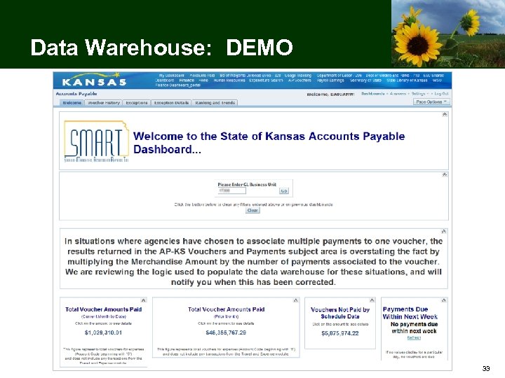 Data Warehouse: DEMO 33 