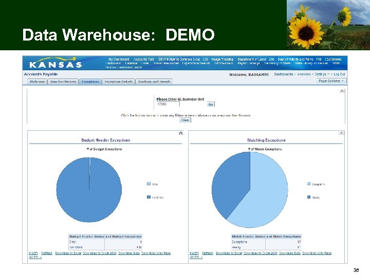 Data Warehouse: DEMO 38 
