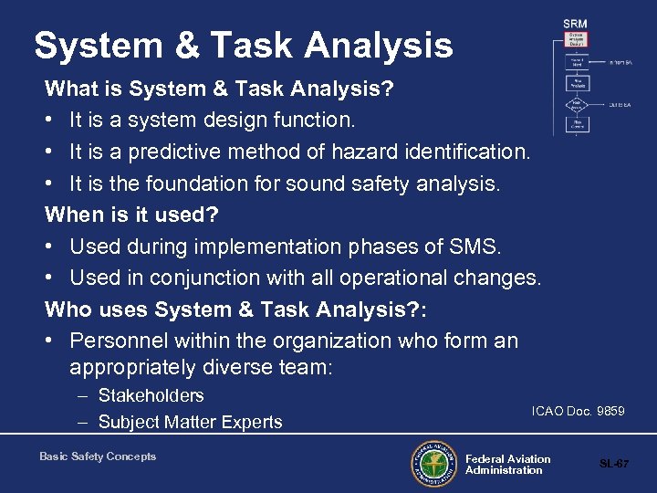 System & Task Analysis What is System & Task Analysis? • It is a