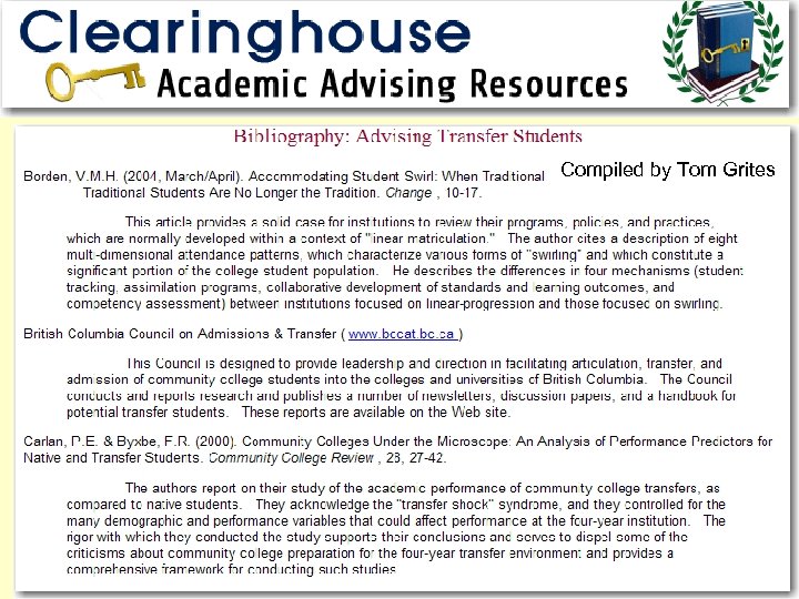 Compiled by Tom Grites 