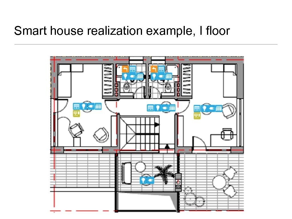 Smart house realization example, I floor 