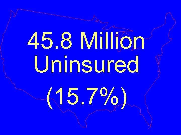 45. 8 Million Uninsured (15. 7%) 