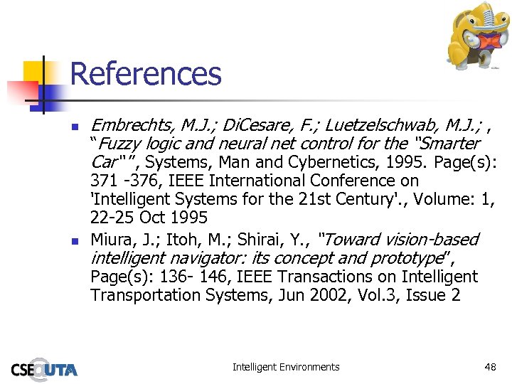 References n n Embrechts, M. J. ; Di. Cesare, F. ; Luetzelschwab, M. J.