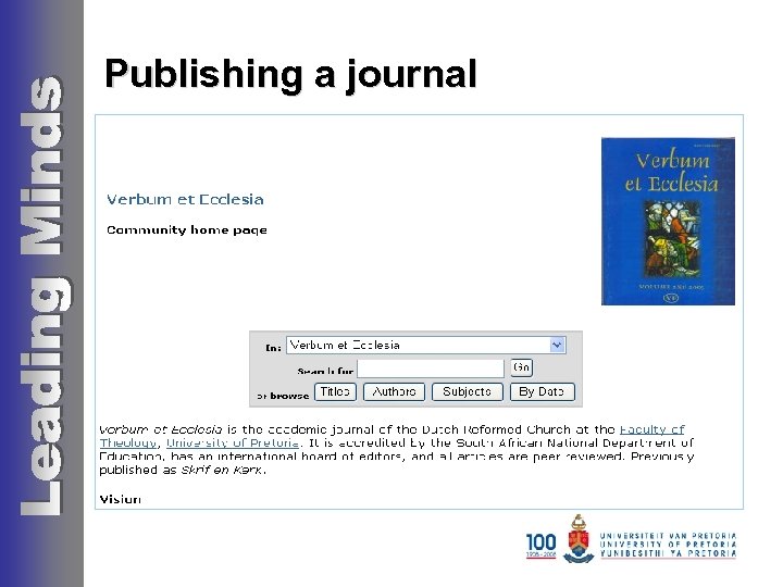 Publishing a journal 