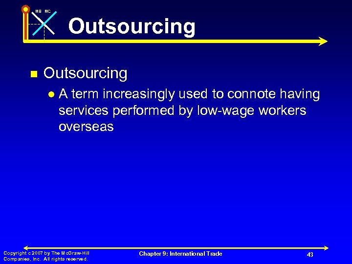 MB MC Outsourcing n Outsourcing l A term increasingly used to connote having services