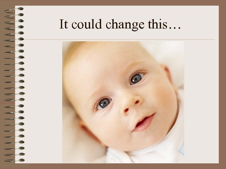 It could change this… 