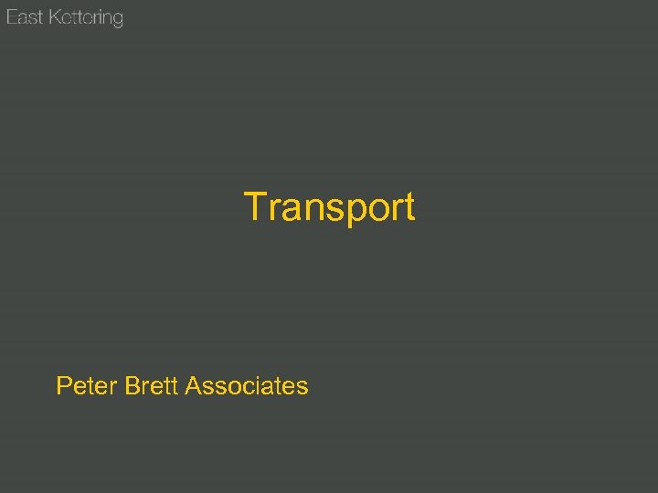 Transport Peter Brett Associates 