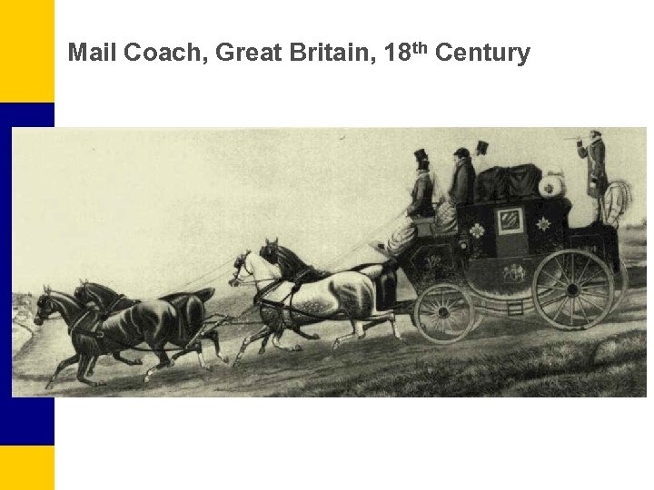 Mail Coach, Great Britain, 18 th Century 