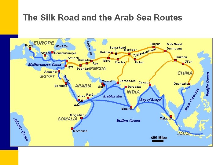 The Silk Road and the Arab Sea Routes Mediterranean Ocean Tyre Alexandria Rey Hotan
