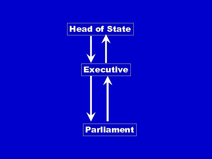 Head of State Executive Parliament 