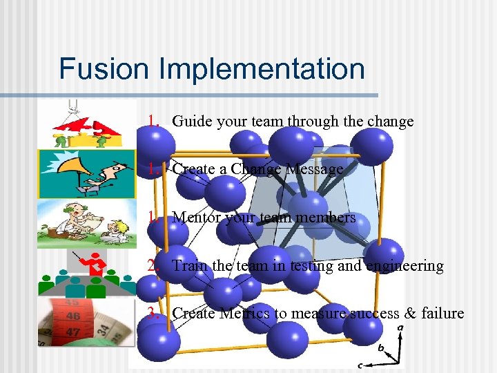 Fusion Implementation 1. Guide your team through the change 1. Create a Change Message