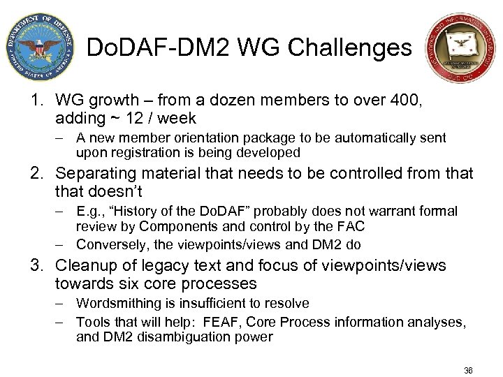 Do. DAF-DM 2 WG Challenges 1. WG growth – from a dozen members to