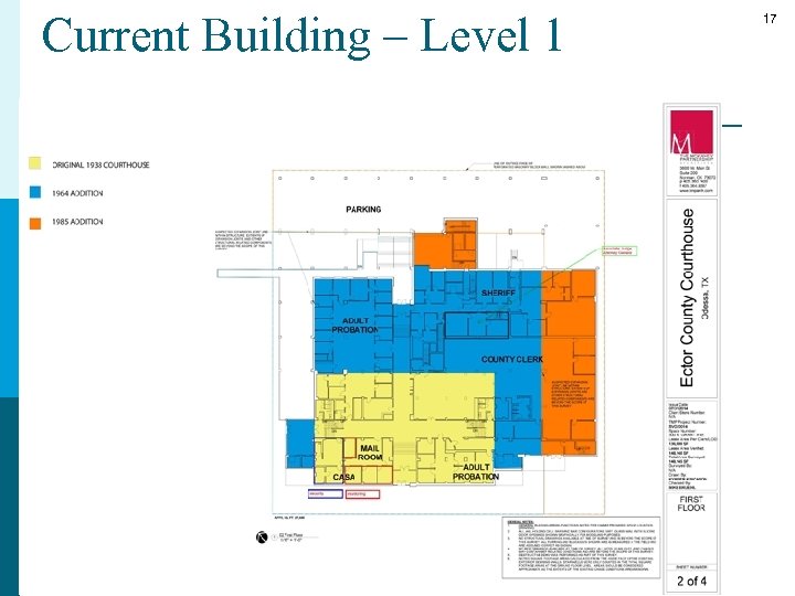 Current Building – Level 1 17 