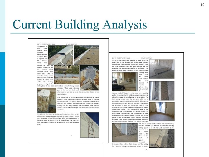 19 Current Building Analysis 