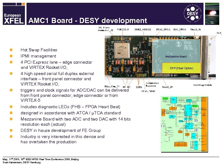 Machine Protection System for the XFEL AMC 1 Board - DESY development n n
