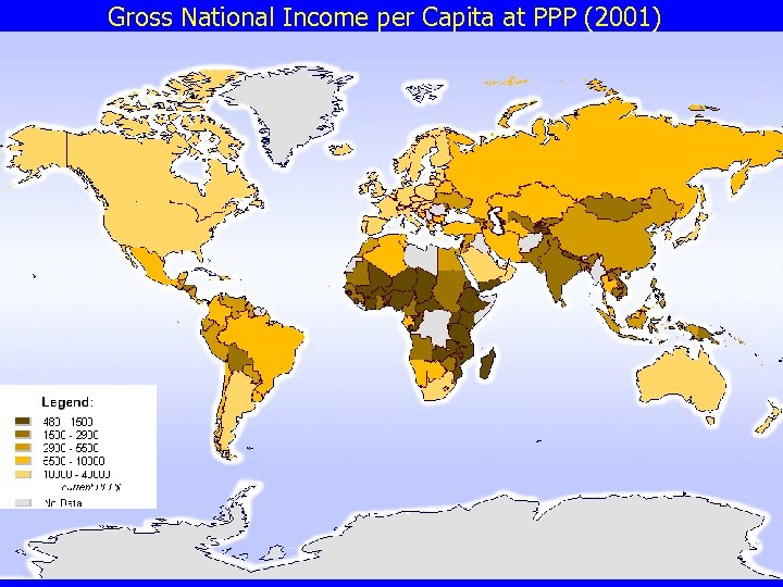 Gross National Income per Capita at PPP (2001) 