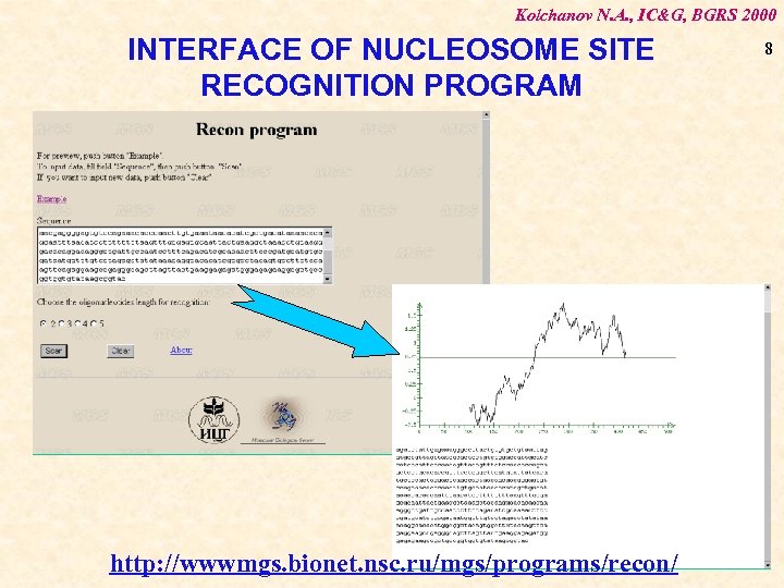 Kolchanov N. A. , IC&G, BGRS 2000 INTERFACE OF NUCLEOSOME SITE RECOGNITION PROGRAM http: