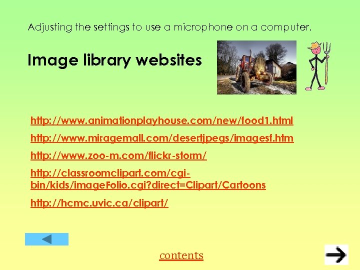 Adjusting the settings to use a microphone on a computer. Image library websites http: