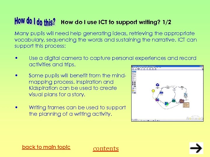 How do I use ICT to support writing? 1/2 Many pupils will need help