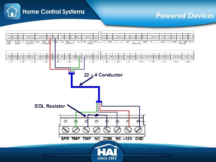 Powered Devices 22 – 4 Conductor EOL Resistor 