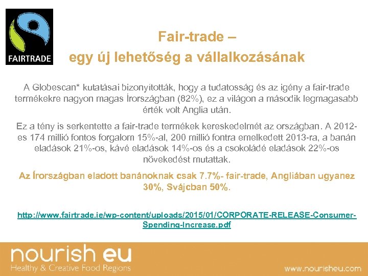  Fair-trade – egy új lehetőség a vállalkozásának A Globescan* kutatásai bizonyították, hogy a