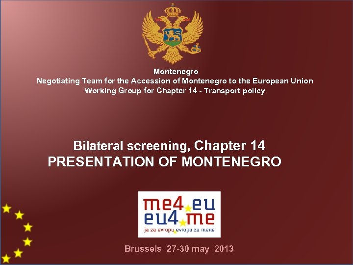 Montenegro Negotiating Team for the Accession of Montenegro to the European Union Working Group