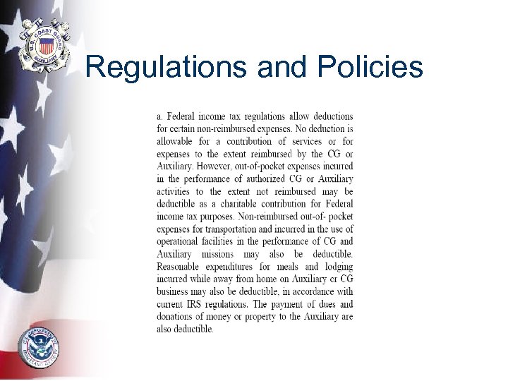 Regulations and Policies 