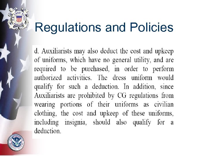 Regulations and Policies 