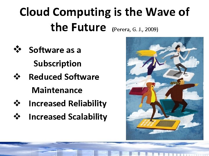Cloud Computing is the Wave of the Future (Perera, G. J. , 2009) v