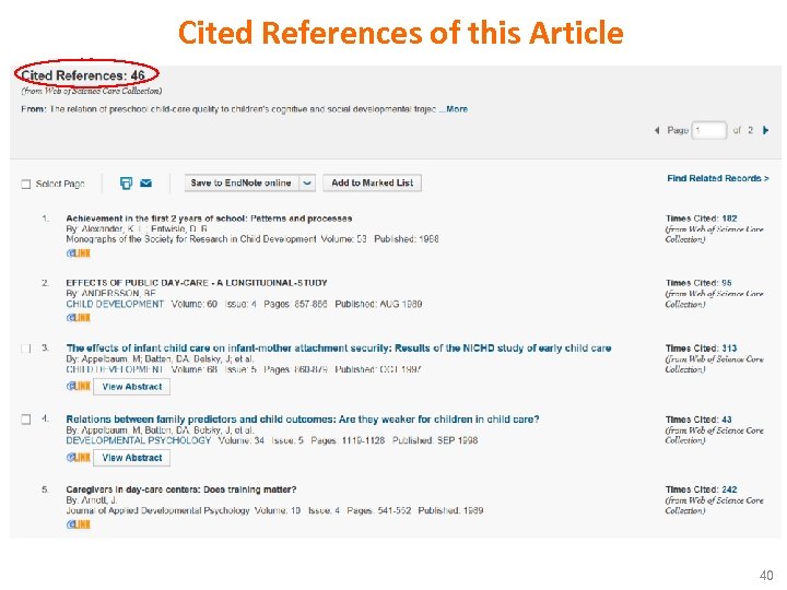 Cited References of this Article 40 