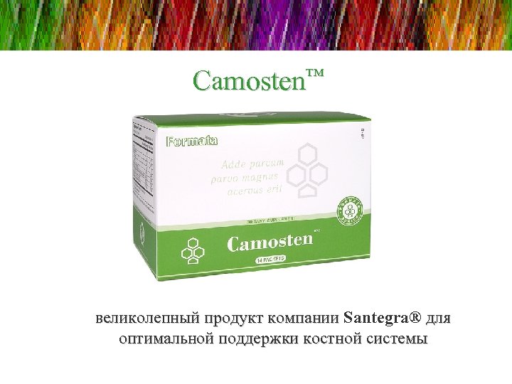 Camosten™ великолепный продукт компании Santegra® для великолепный продукт компании оптимальной поддержки костной системы 