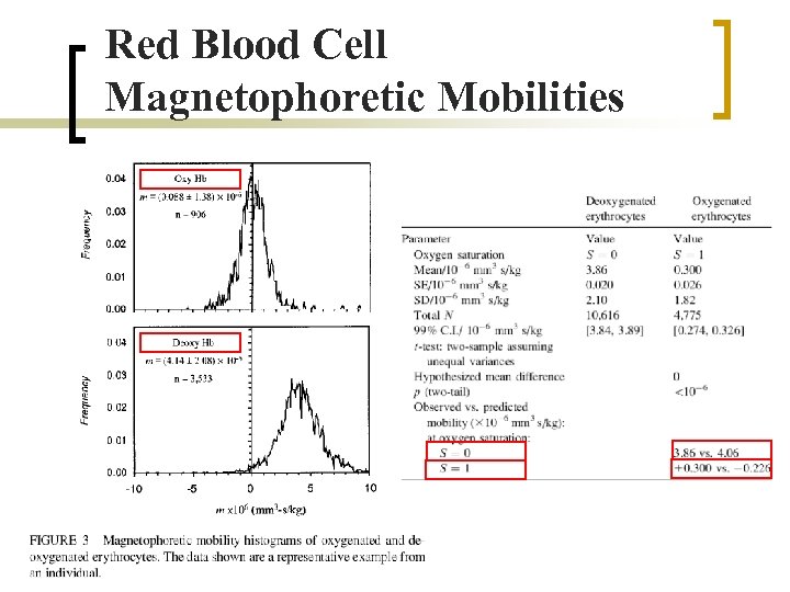 Red Blood Cell Magnetophoretic Mobilities 