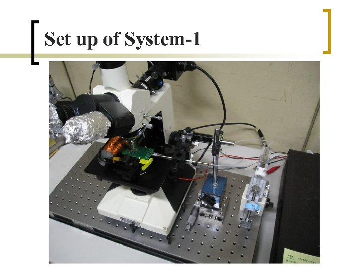 Set up of System-1 