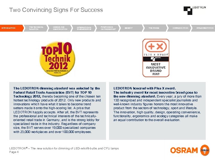 Two Convincing Signs For Success INTRODUCTION THE TECHNICAL SOLUTION NAMING AND IDENTIFICATION INTERNATIONAL STANDARDIZATION