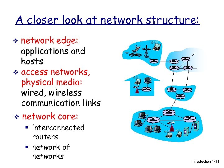 A closer look at network structure: network edge: applications and hosts v access networks,